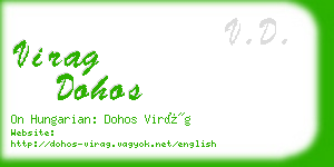 virag dohos business card